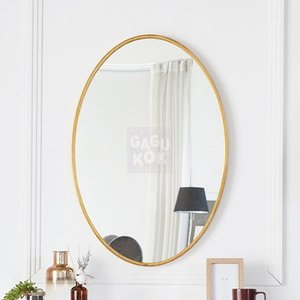 에그거울 / [Egg mirror] 골드스틸 디자인미러 /에그 거울 디자인 쇼륨 인테리어거울
