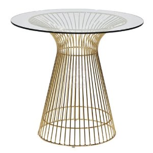 피치테이블 (골드) / 클래식 디자인 테이블 -강화유리