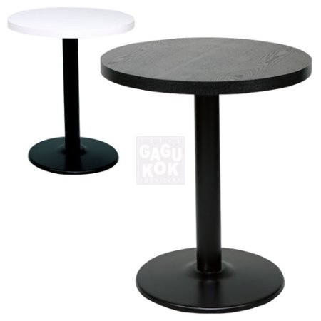 TK-044 (블랙/화이트 엔티크)무늬목 테이블 600원형 테이블(미조립)  *색상/무늬결은 랜덤입니다.