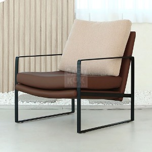 유케이 라운지체어/브라운 (쿠션패브릭포함)  UK lounge chair