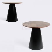라운지05 라운드 테이블 [월넛블랙] / 인테리어 디자인테이블 / 우드카페 원형 테이블  **조립식제품