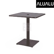 [알루알루] 오션 사각 테이블 700 - 차콜 (솔리드 탑/파라솔홀 타공있음)